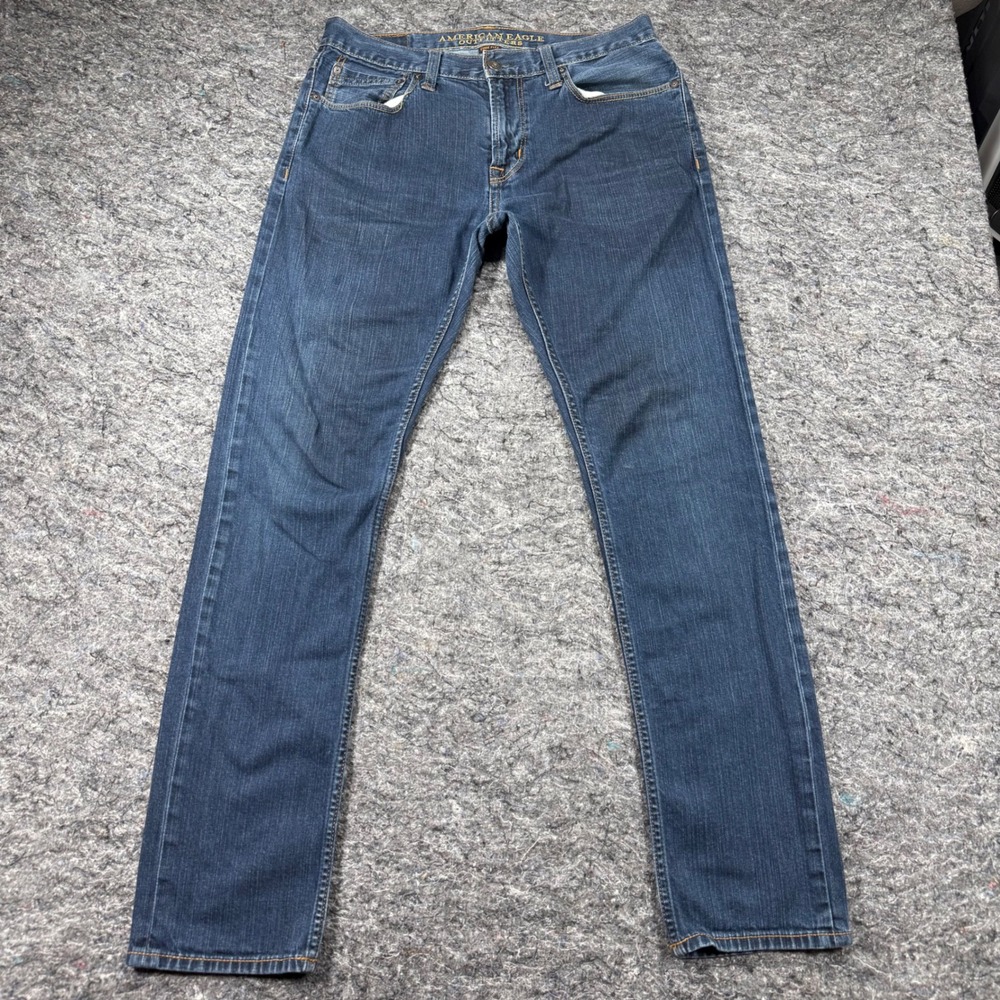 American Eagle Core Flex Slim Fit Jeans Mens 32x34 Dark Wash Denim Stretch